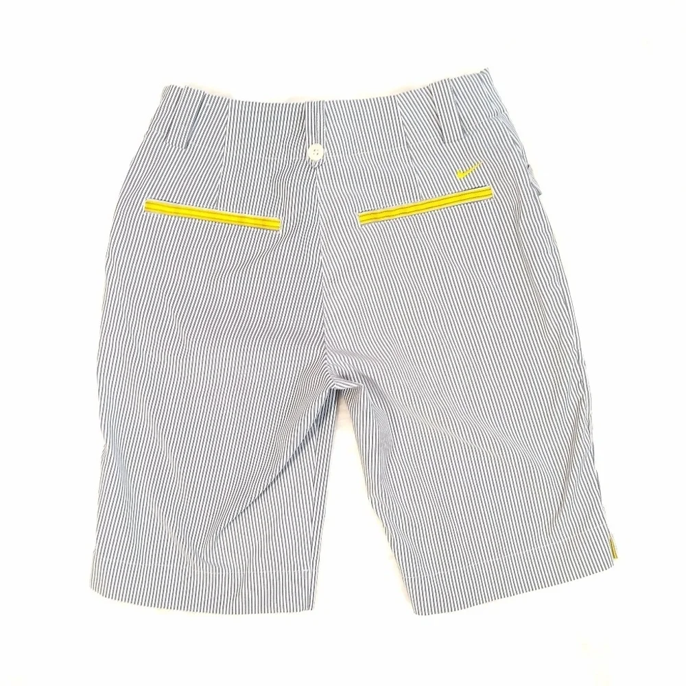Nike Golf high waist Gray Striped Bermuda LIKE NEW
